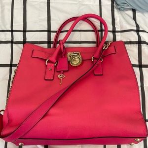 Hot pink michael Kors tote